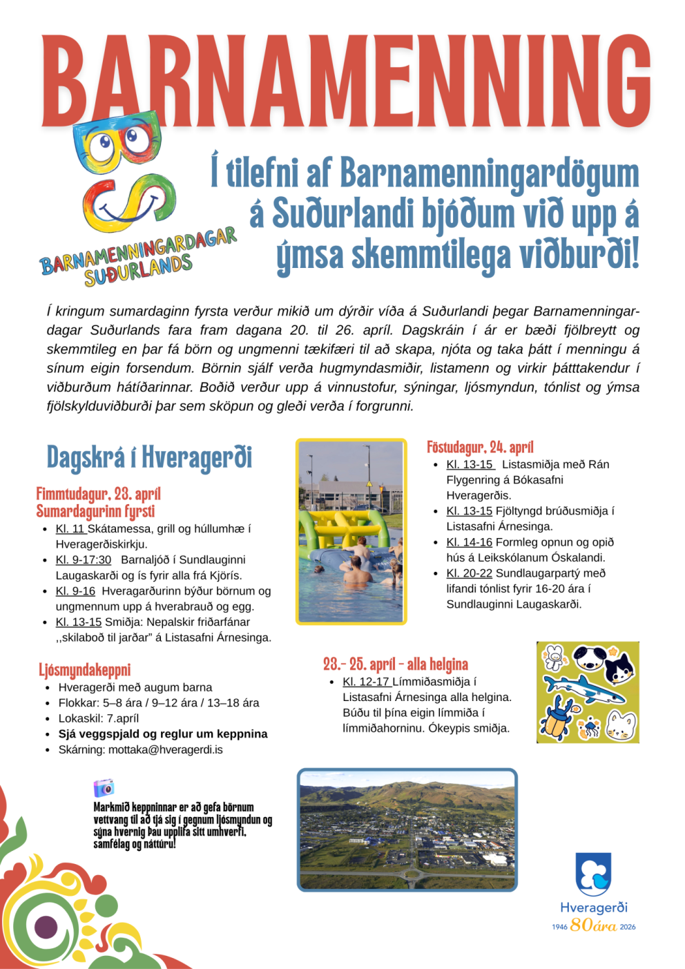 Barnamenningardagar á Suðurlandi