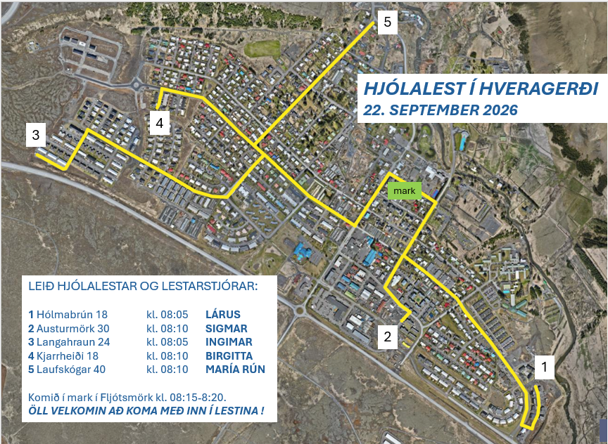 Hjólalest í skólann þann 22. september