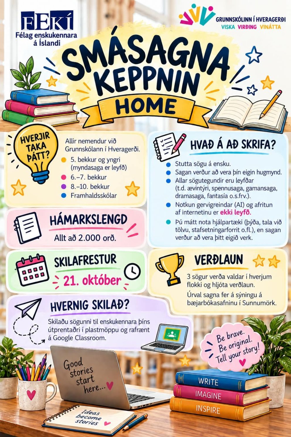 Ritunarverkefni í ensku