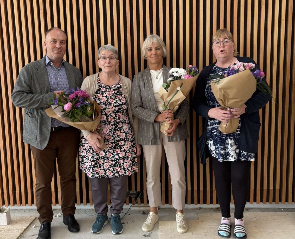 Sævar Þór, Guðríður, Erna og Margret. Á þessari mynd er vel yfir 100 ára reynsla af störfum í grunns…