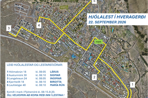 Hjólalest í skólann þann 22. september