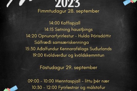 Haustþing kennara framundan